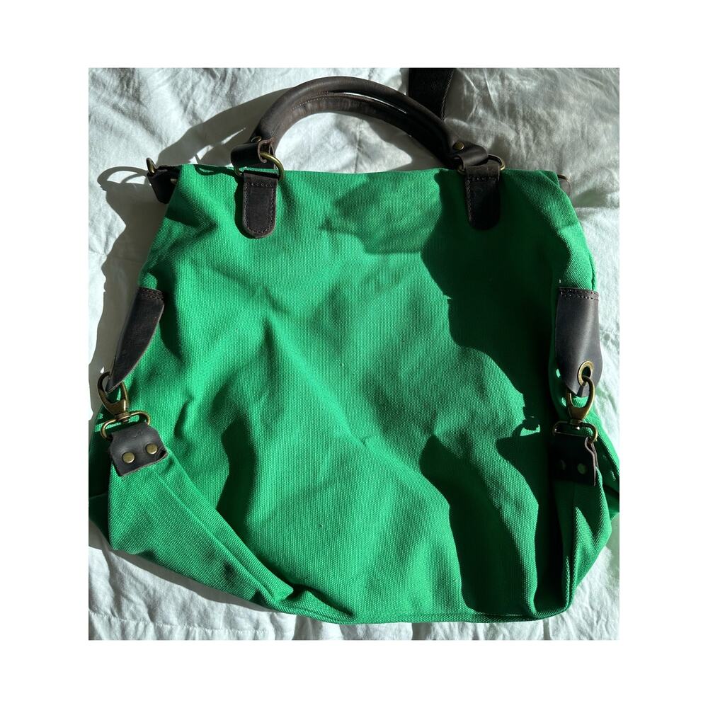 Italian Pavilion Green Vintage Prodotto Artigianle Crossbody Canvas Bag, BNWT - Picture 9 of 9